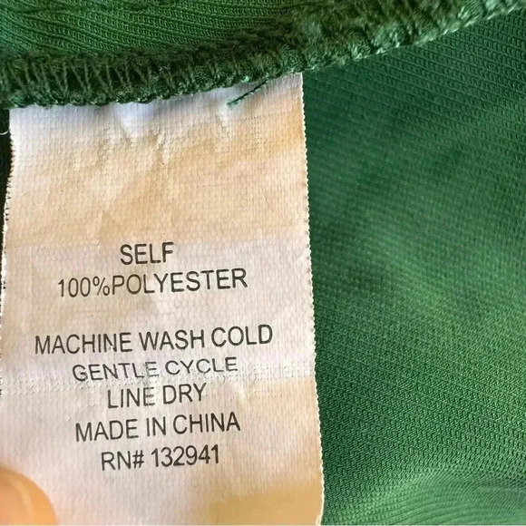 Amanda Uprichard Green Naoemi Dress Turtleneck Mini Long Sleeve Smocked Sz S - Picture 13 of 13